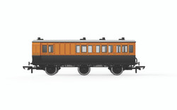 Hornby R40293 LSWR, 6 Wheel Coach, 3rd Class, 648 - Era 2