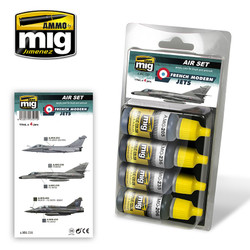 Ammo by MIG French Modern Jets Acrylic Paint Set For Model Kits MIG 7211