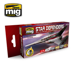 Ammo by MIG Star Defenders Sci Fi Acrylic Paint Set For Model Kits MIG 7130