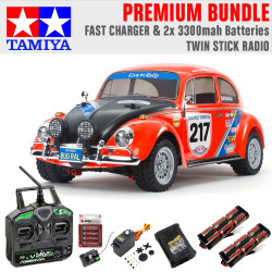 TAMIYA RC 58650 Volkswagen Beetle Rally - MF-01X 1:10 Premium Stick Bundle