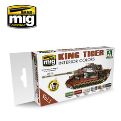 Ammo by MIG King Tiger Int Colours Acrylic Paint Set For Model Kits MIG 7165