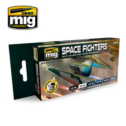 Ammo by MIG Space Fighters Sci Fi Acrylic Paint Set For Model Kits MIG 7131