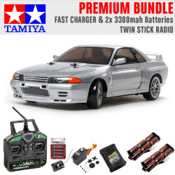 TAMIYA RC 58651 Skyline GT-R (R32) Drift Spec TT-02D 1:10 Premium Stick Bundle