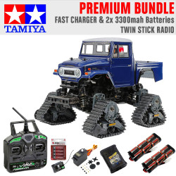 TAMIYA RC 58704 Toyota LC40 Pick-Up Quadtrack GF-01FT Premium Stick Bundle