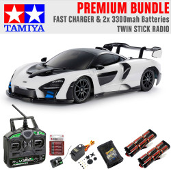 Tamiya RC 58711 McLaren Senna (TT-02) 1:10 Premium Stick Bundle