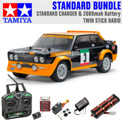 Tamiya RC 58723 Fiat 131 Abarth Rally Olio (MF-01X) 1:10 Standard Stick Bundle