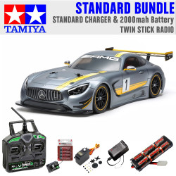TAMIYA RC 58639 Mercedes AMG GT3 TT-02 1:10 Car Standard Stick Bundle