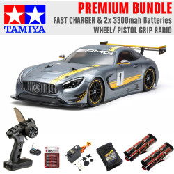 TAMIYA RC 58639 Mercedes AMG GT3 TT-02 1:10 Car Premium Wheel Bundle