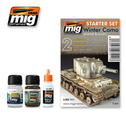 Ammo by MIG Winter Camo Weathering Set For Model Kits MIG 7411