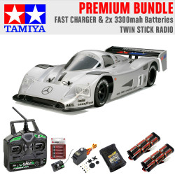 TAMIYA RC 47484 1990 Mercedes-Benz C11 SportTune  1:10 Premium Stick Bundle