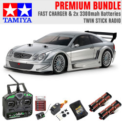 Tamiya RC 58722 Mercedes CLK AMG '02  TT-02 RC Car Premium Stick Bundle