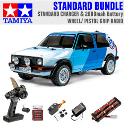 Tamiya RC 58714 Golf MK2 GTI 16 Rally MF-01X RC Car Standard Wheel Bundle