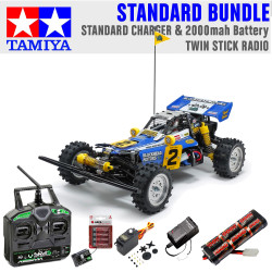 Tamiya Hotshot II Blockhead Motors 4WD 58710 RC 1:10 Standard Stick Bundle