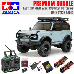 TAMIYA RC 58705 Ford Bronco 2021 (CC-02) 1:10 RC Premium Stick Bundle