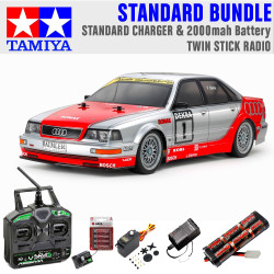 Tamiya RC 58699 1992 Audi V8 Touring Car 1:10 RC Model Car Standard Stick Bundle
