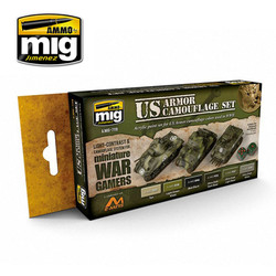 Ammo by MIG Wargame Us Armour Acrylic Paint Set For Model Kits MIG 7119