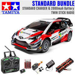 TAMIYA RC 58659 Toyota Yaris Gazoo Racing WRC TT-02 1:10 Standard Stick Bundle