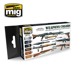 Ammo by MIG Weapons Colours Acrylic Paint Set For Model Kits MIG 7123