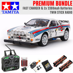 TAMIYA RC 58654 Lancia 037 Rally 1:10 Car Premium Stick Bundle