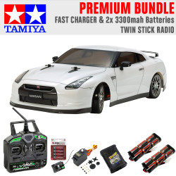TAMIYA RC 58623 Nissan GT-R Drift Spec TT-02D 1:10 Premium Stick Bundle