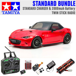 TAMIYA RC 58624 Mazda MX-5 M-05 1:10 Car Standard Stick Bundle