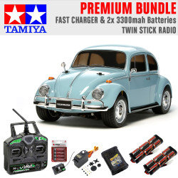 TAMIYA RC 58572 Volkswagen Beetle (M-06) 58572 1:10 Premium Stick Bundle