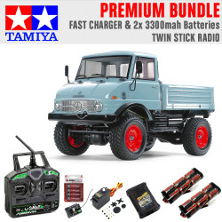Tamiya RC 47465 Unimog 406 BG Painted CC-02 1:10 RC Premium Stick Bundle