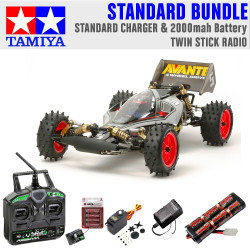 TAMIYA RC 47390 Avante (2011) Black Special 25T 1:10 Standard Stick Bundle