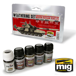 Ammo by MIG Modern Russian Vehicles Weathering Set For Model Kits MIG 7147