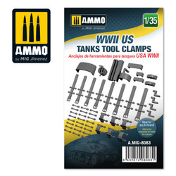Ammo by MIG Wwii Us Tanks Tool Clamps, Scale 1/35 For Model Kits MIG 8083