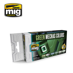Ammo by MIG Green Mecha Colour Set For Model Kits MIG 7149
