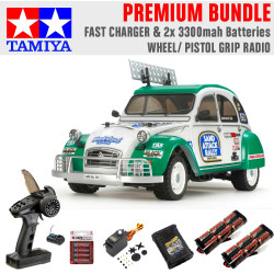TAMIYA RC 58670 Citroen 2CV Rally (M0-5Ra) 1:10 Premium Wheel Radio Bundle