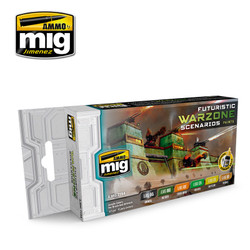 Ammo by MIG Futuristic Warzone Scenarios Colour Set For Model Kits MIG 7154