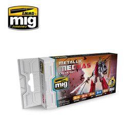 Ammo by MIG Metallic Mechas Colour Set For Model Kits MIG 7158
