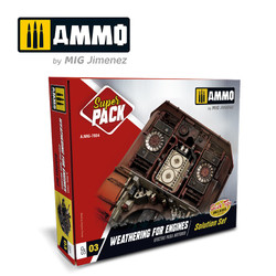 Ammo by MIG Weathering Engines Super Pack For Model Kits MIG 7804