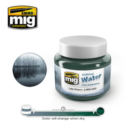 Ammo by MIG Lake Waters Acrylic 250ml For Model Kits MIG 2202