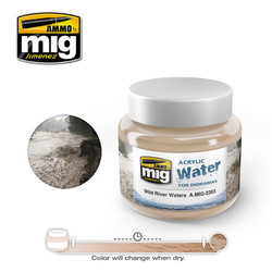 Ammo by MIG Wild River Waters Acrylic 250ml For Model Kits MIG 2203