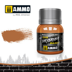 Ammo by MIG Drybrush Medium Rust For Model Kits MIG 0611