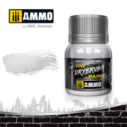 Ammo by MIG Drybrush Light Metal For Model Kits MIG 0621