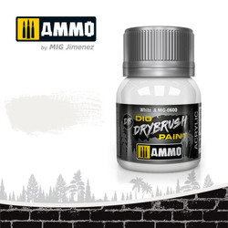 Ammo by MIG Drybrush White For Model Kits MIG 0600