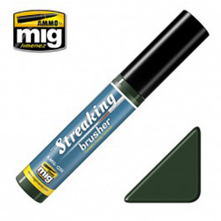 Ammo by MIG Green Grey Grime Streaking Brusher For Model Kits MIG 1256