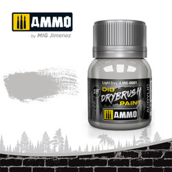 Ammo by MIG Drybrush Light Grey For Model Kits MIG 0601