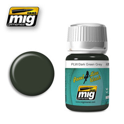 Ammo by MIG Dark Green Grey Panel Line Wash For Model Kits MIG 1608