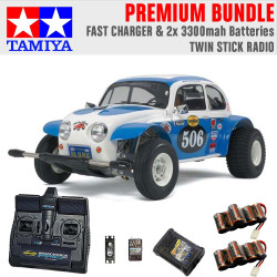 TAMIYA RC 58452 Sand Scorcher Off Road Buggy 1:10 Premium Stick Radio Bundle