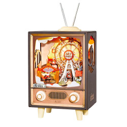 ROBOTIME Rolife Sunset Carnival Fairground TV DIY 3D Wooden Model Kit