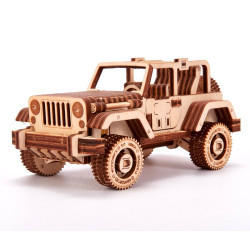 Wood Trick Safari Car 4×4 Wooden Model Kit WDTK008