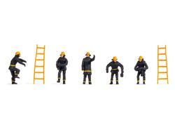 Noch Firemen (5) & Ladders (2) Hobby Figure Set N18001 HO Gauge