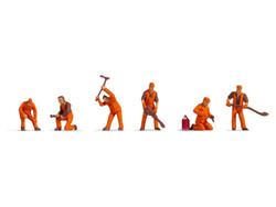 Noch Track Workers (6) Hobby Figure Set N38012 N Gauge