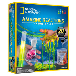 National Geographic Amazing Reactions Chemistry Set STEM Kit JM80599U