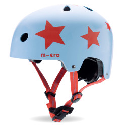 Micro Star Blue Printed Helmet Small 48-54cm for Scooters & Bikes